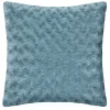 Coussin fourrure bouclé bleu orage - 45x45 cm - Atmosphera