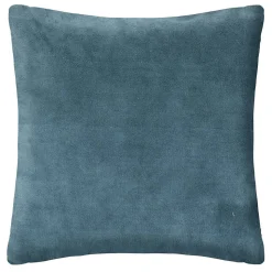 Coussin fourrure bouclé bleu orage - 45x45 cm - Atmosphera