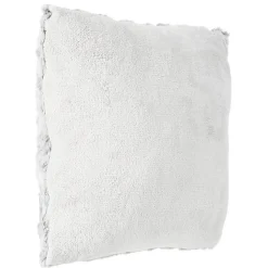 Coussin fourrure bouclé gris - 45x45 cm - Atmosphera