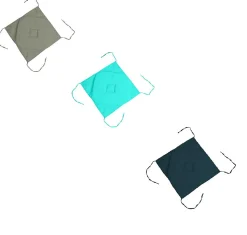 Coussin galette de chaise 4 rabats blanc 40x40cm