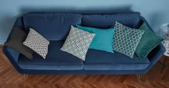 Coussin GoodHome Novan bleu 40 x 60 cm