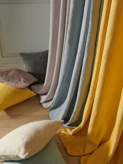 Coussin GoodHome Pahea gris 45 x 45 cm