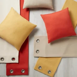 Coussin GoodHome Taowa jaune 50 x 50 cm