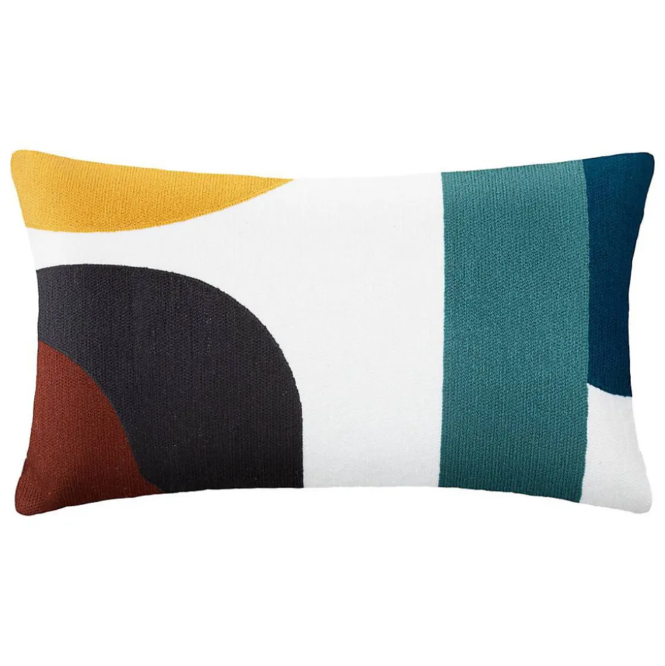 Coussin Hary - motifs brodés - coton - 30x50 cm - Atmosphera