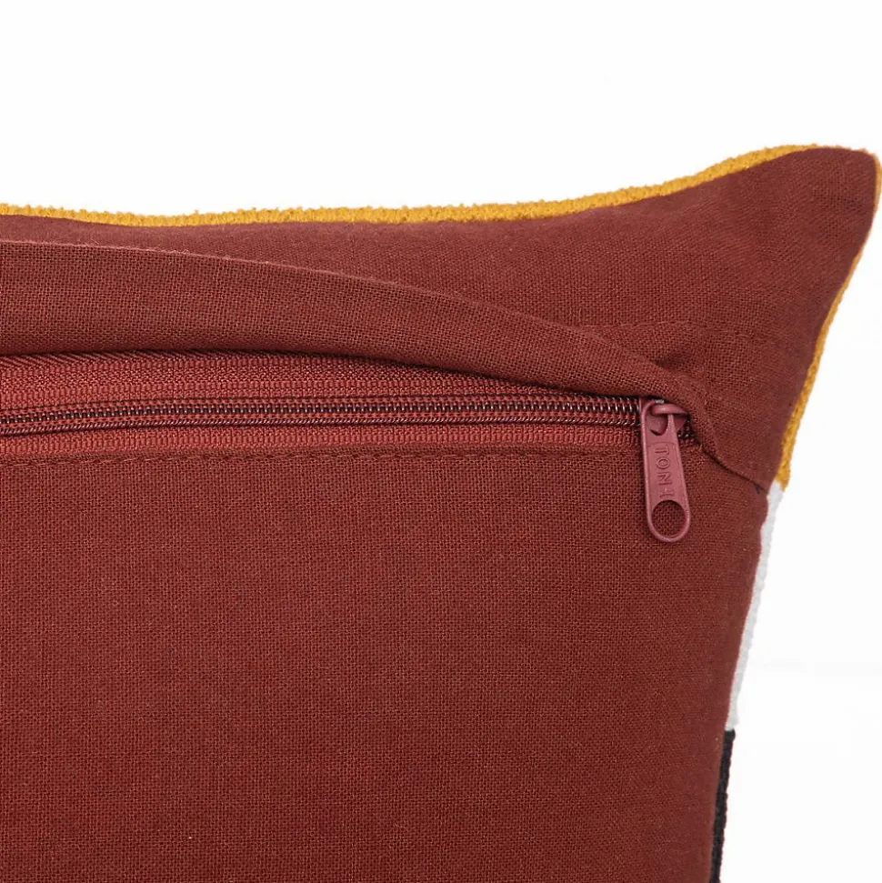 Coussin Hary - motifs brodés - coton - 30x50 cm - Atmosphera