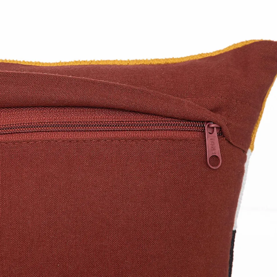 Coussin Hary - motifs brodés - coton - 30x50 cm - Atmosphera