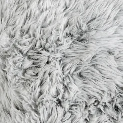 Coussin Imitation Fourrure Doux (45x45 cm - Gris)