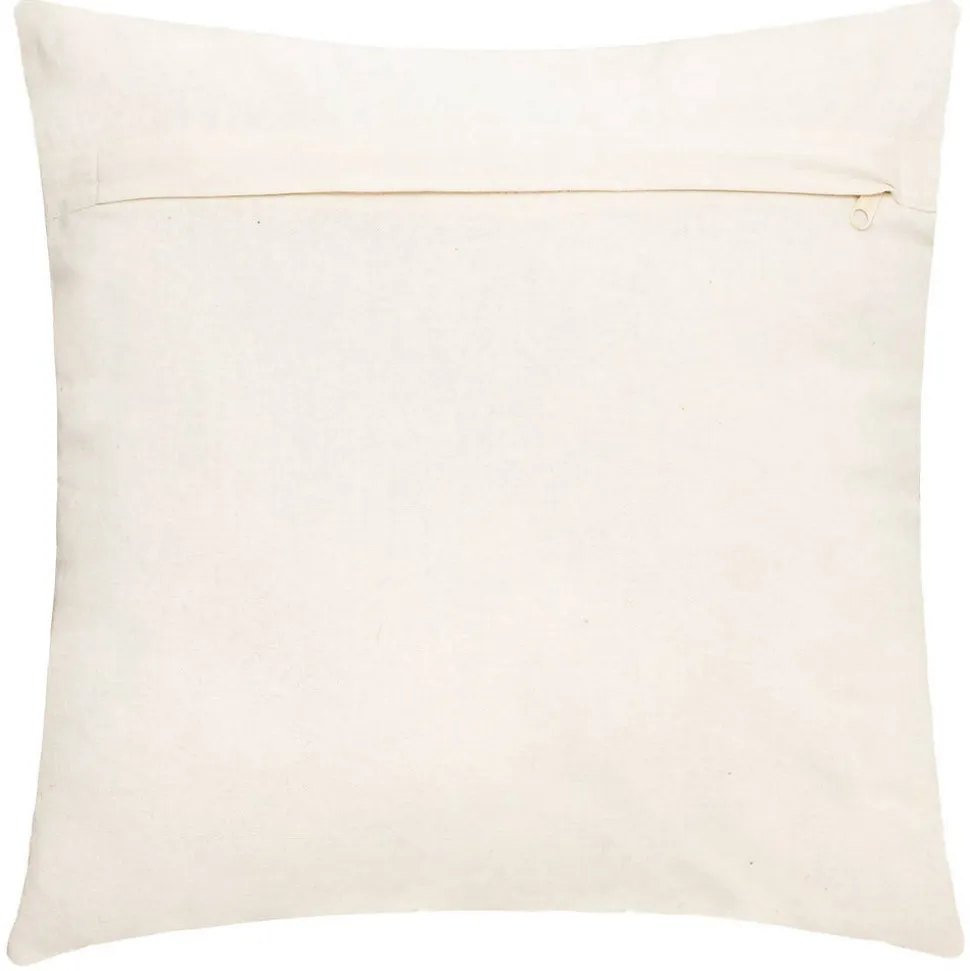 Coussin Inca - coton tufté - ivoire - 40x40 cm - Atmosphera