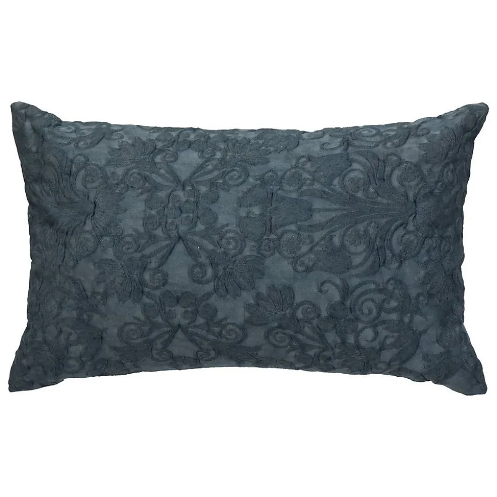 Coussin jacquard Little cottage bleu 30x50cm - Atmosphera
