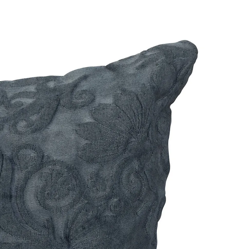 Coussin jacquard Little cottage bleu 30x50cm - Atmosphera