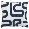 Coussin jacquard Safina bleu égéen 40x40cm - Atmosphera