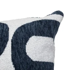 Coussin jacquard Safina bleu égéen 40x40cm - Atmosphera