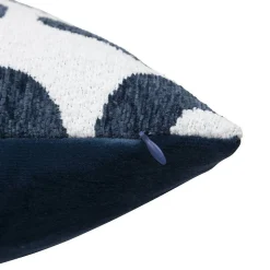 Coussin jacquard Safina bleu égéen 40x40cm - Atmosphera
