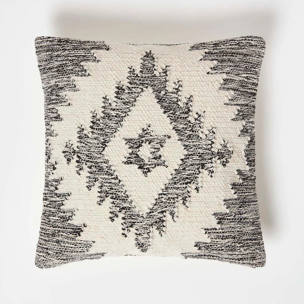 Coussin kilim en laine et coton karu, 45 x 45 cm - HOMESCAPES