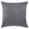 Coussin losanges - flanelle - gris foncé - 40x40 cm - Atmosphera
