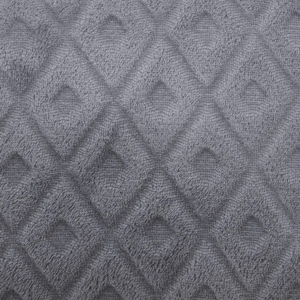 Coussin losanges - flanelle - gris foncé - 40x40 cm - Atmosphera