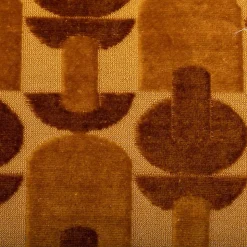 Coussin Luna jacquard velours ocre 30x50cm - Atmosphera