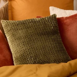 Coussin Lyno vert Kaki 40x40cm - Atmosphera