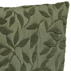 Coussin motif jacquard Lehto coton vert clair 50x50cm - Atmosphera