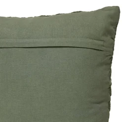 Coussin motif jacquard Lehto coton vert clair 50x50cm - Atmosphera