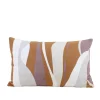Coussin motifs organiques colorés 30x50cm