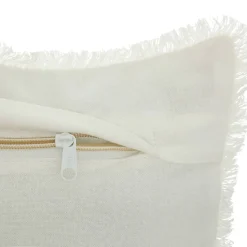 Coussin nid d'abeille Widdy 30x50cm blanc ivoire - Atmosphera