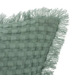 Coussin nid d'abeille Widdy 30x50cm vert céladon - Atmosphera