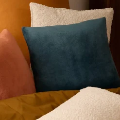 Coussin Ollis bleu egéen 38x38cm - Atmosphera