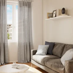 Coussin Opp imprimé géométrique gris foncé L.40 x l.40cm