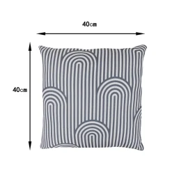 Coussin Opp imprimé géométrique gris foncé L.40 x l.40cm