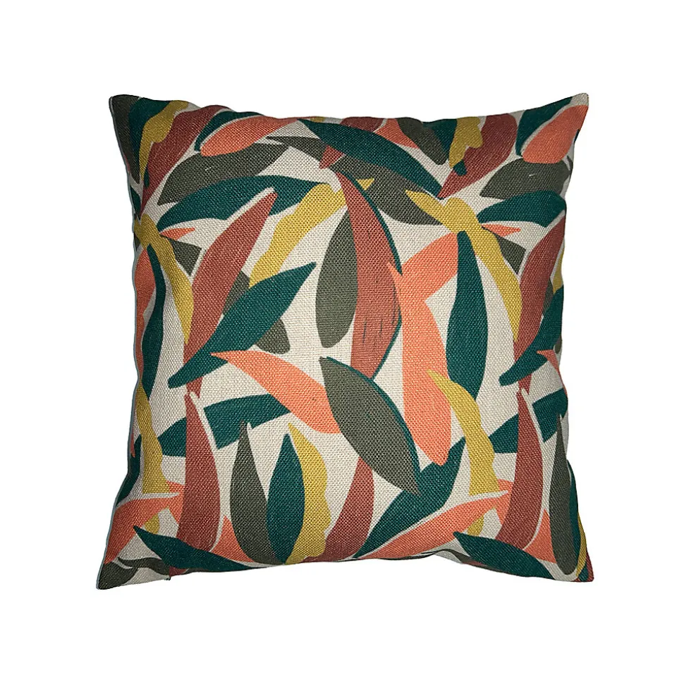 Coussin Ornami L.40 x l.40 cm vert feuilles