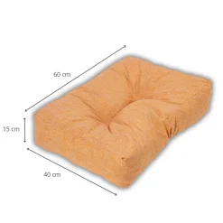 Coussin palette angle en polyester BANANAIR 60x40 cm Orange