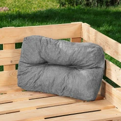 Coussin palette angle en polyester BANANAIR 60x40 cm Gris