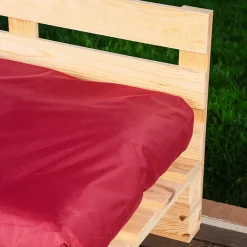 Coussin Palette Déhoussable Imperméable Assise BANANAIR 120 x 80 cm Rouge