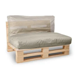 Coussin Palette Déhoussable Imperméable BANANAIR 120 x 60 cm Gris clair