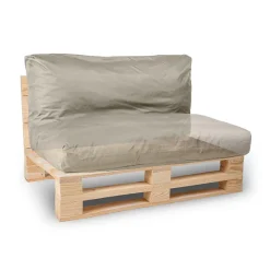 Coussin Palette Déhoussable Imperméable BANANAIR 120 x 60 cm Gris clair