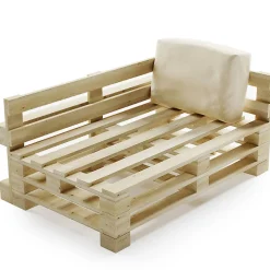 Coussin Palette Déhoussable Imperméable Angle BANANAIR 60 x 40 cm Beige