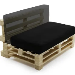 Coussin Palette Déhoussable Imperméable BANANAIR 120 x 60 cm Noir