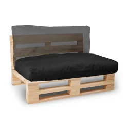 Coussin Palette Déhoussable Imperméable BANANAIR 120 x 60 cm Noir