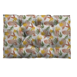 Coussin palette fleuri multicouleurs L.120 x l.80 x ep.10cm Ornami