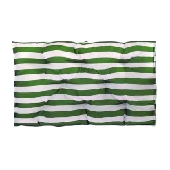 Coussin palette rayé vert blanc L.120 x l.80 x ep.10cm Ornami