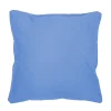 Coussin Passepoil Uni Panama Bleu Azur 60 x 60 cm