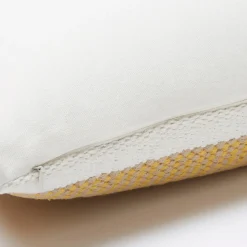 Coussin polyester Sagar jaune L.45 x l.45 cm