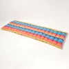 Coussin pour banc de jardin 3 places, rayures multicolores - HOMESCAPES