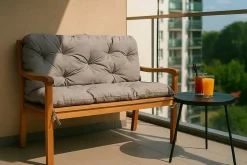 Coussin pour banc de jardin 160x50x50cm coussin de banc de jardin 3 places Gris coussin de balançoire coussin de banc extérieur