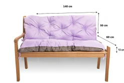 Coussin pour banc de jardin 140x60x50cm coussin de banc de jardin Violet coussin de balançoire coussin de banc extérieur