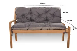 Coussin pour banc de jardin 100x50x50cm, coussin de banc de jardin Anthracite coussin de balançoire extérieur, coussin de jardin