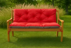 Coussin pour banc de jardin 100x50x40cm, coussin de banc de jardin Rouge, coussin de balançoire extérieur, coussin de jardin