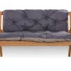 Coussin pour banc de jardin 140x50x50cm coussin de banc de jardin Bleu coussin de balançoire coussin de banc extérieur