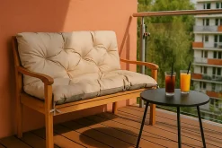 Coussin pour banc de jardin 170x60x50cm coussin de banc de jardin 3 places Beige coussin de balançoire coussin de banc extérieur